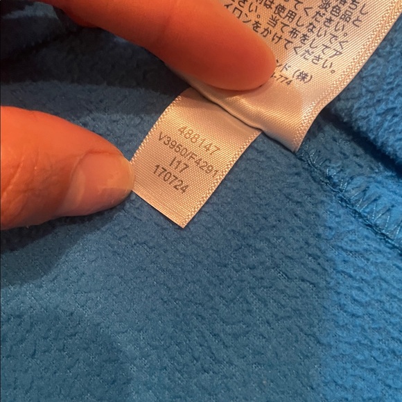 Lands End Fleece Blue Quarter-Zip Pullover - Picture 8 of 12